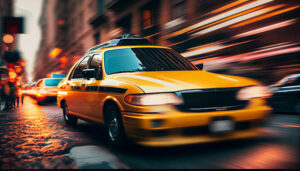 old-american-yellow-retro-taxi-generative-ai